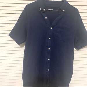 Lands' End Mens Polo Shirt, Size Small 34-36. Navy Blue Color, Never Worn Before
